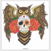 Sugar Skull Rozen Uil Sticker (Vel)
