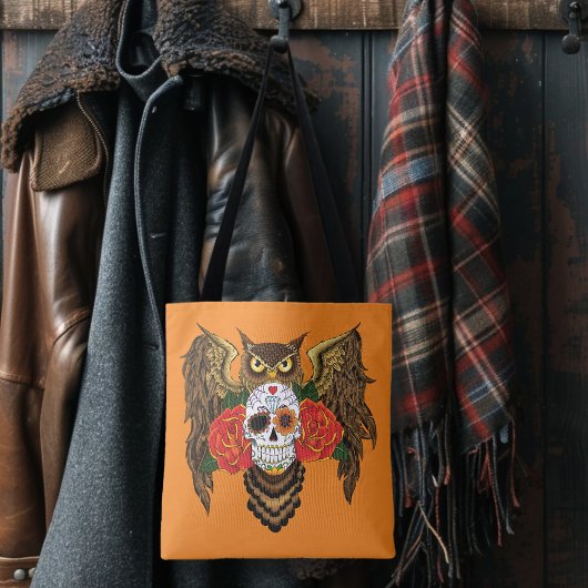 Sugar Skull Rozen Uil Tote Bag