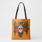 Sugar Skull Rozen Uil Tote Bag (Voorkant)