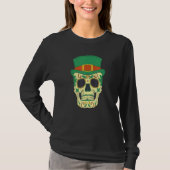Sugar Skull Saint Patricks Day of Dead Mexican Men T-shirt (Voorkant)