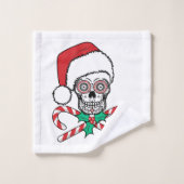 Sugar Skull Santa Bad Handdoek (Wasdoekje)