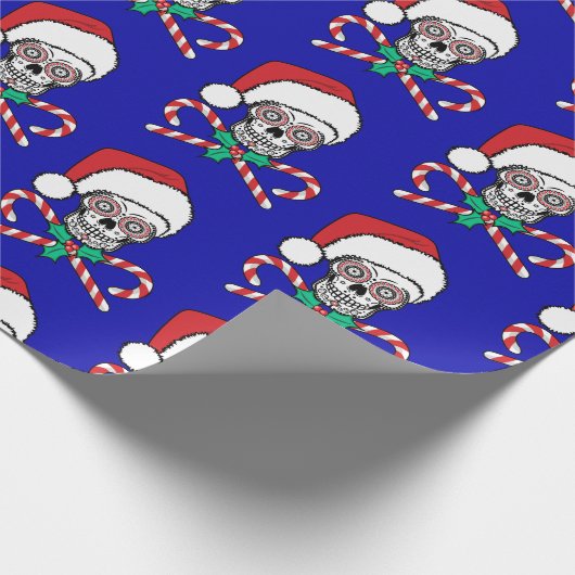 Sugar Skull Santa Cadeaupapier (Hoek)