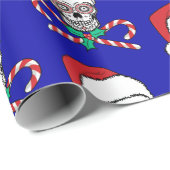 Sugar Skull Santa Cadeaupapier (Rol Hoek)