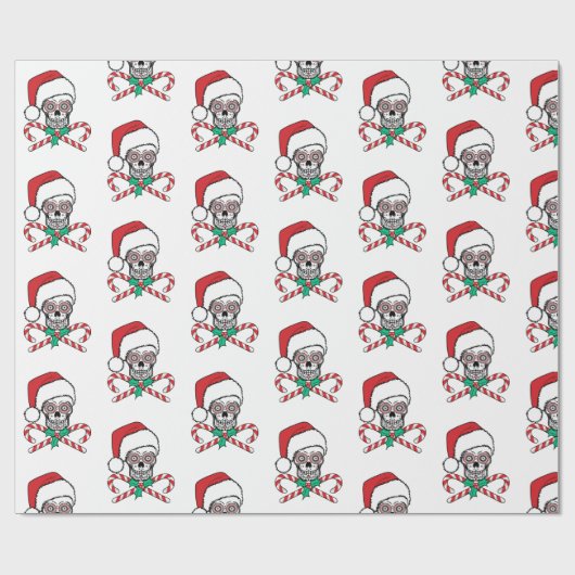 Sugar Skull Santa Cadeaupapier (Vlak)