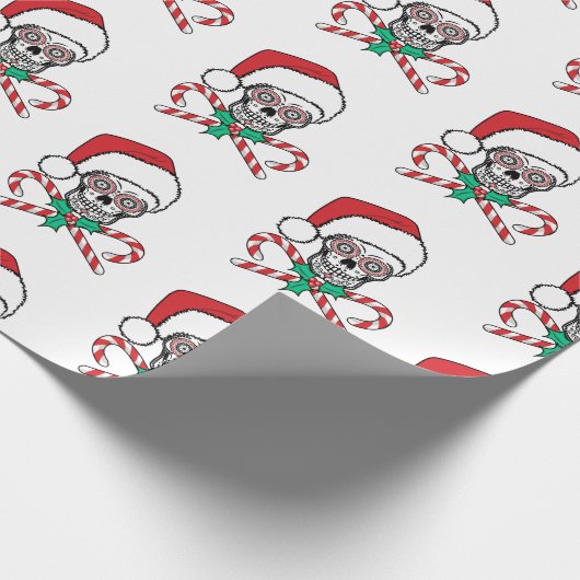 Sugar Skull Santa Cadeaupapier (Hoek)