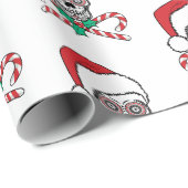 Sugar Skull Santa Cadeaupapier (Rol Hoek)