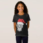 Sugar Skull Santa Funny Christmas T-shirt (Voorkant volledig)