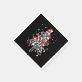Sugar Skull Santa Hat Christmas Tree Funny Xmas Servet (Hoek)