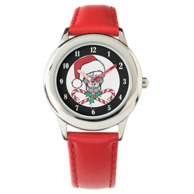 Sugar Skull Santa Horloge (Voorkant)