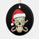 Sugar Skull Santa Keramisch Ornament (Links)
