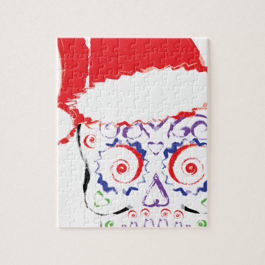 Sugar Skull Santa Legpuzzel (Verticaal)