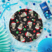 Sugar Skull Santa Papieren Bordje (Feest)