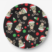 Sugar Skull Santa Papieren Bordje (Voorkant)