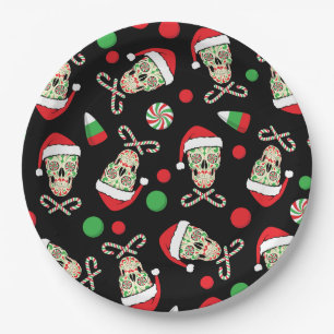 Sugar Skull Santa Papieren Bordje