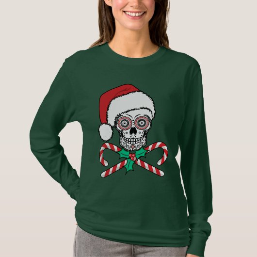 Sugar Skull Santa T-shirt (Voorkant)