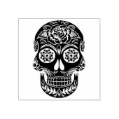 Sugar Skull Silhouette Art Stempel (Afrduk)