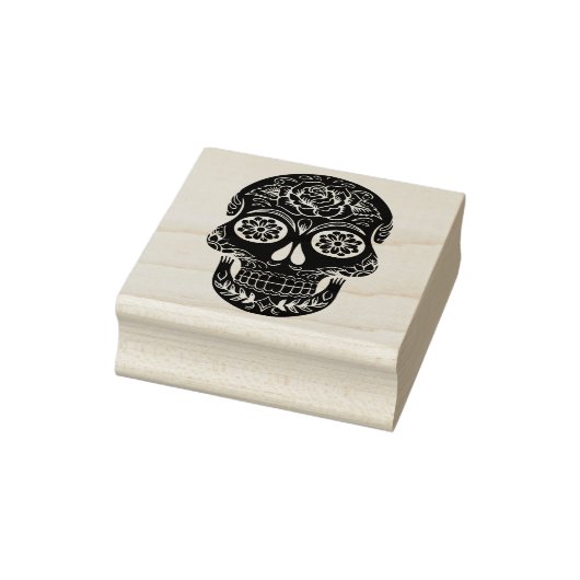 Sugar Skull Silhouette Art Stempel (Stempel)
