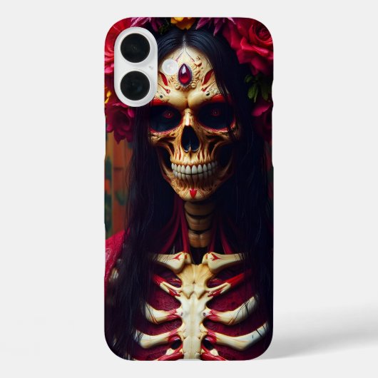 Sugar Skull Skeleton Day of Dead Mexican Art Gift Case-Mate iPhone Case (Achterkant)