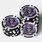 Sugar Skull Skeleton Moeder Poker Chips (Opstapeling)