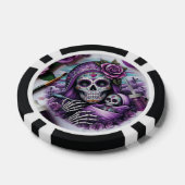 Sugar Skull Skeleton Moeder Poker Chips (Enkel)
