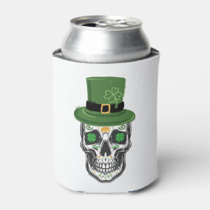 Sugar Skull St Patrick Day Leprechaun Shamrock Blikjeskoeler