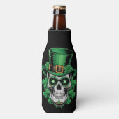 Sugar Skull St Patrick Day Lucky Shamrock Flesjeskoeler (Fles Voorkant)