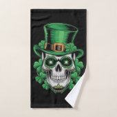 Sugar Skull St Patrick Day Lucky Shamrock Handdoek (Handdoek)