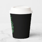 Sugar Skull St Patrick Day Lucky Shamrock Papieren Bekers (Links)