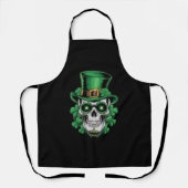 Sugar Skull St Patrick Day Lucky Shamrock Schort (Voorkant)