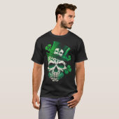 Sugar Skull St Patricks Day Irish Skull Leprechaun T-shirt (Voorkant volledig)