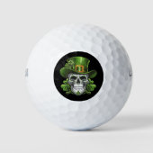 Sugar Skull St Patrick's Day Shamrock Golfballen (Voorkant)