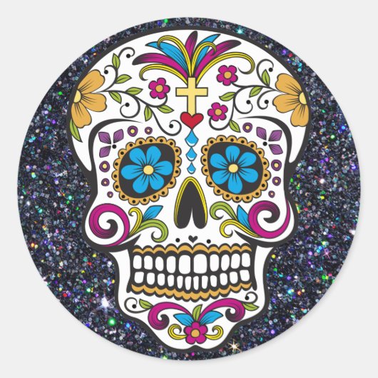 Sugar skull Sticker (Voorkant)