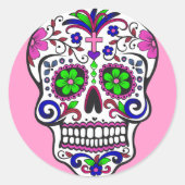 Sugar skull Sticker (Voorkant)