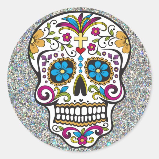 Sugar skull Sticker (Voorkant)