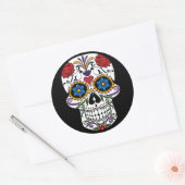 Sugar Skull Sticker Black-Day of the Dead (Envelop)