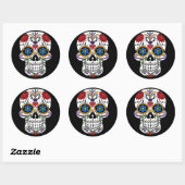 Sugar Skull Sticker Black-Day of the Dead (Vel)