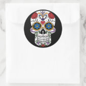 Sugar Skull Sticker Black-Day of the Dead (Tas)