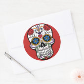 Sugar Skull Sticker Red-Day of the Dead (Envelop)