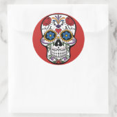 Sugar Skull Sticker Red-Day of the Dead (Tas)