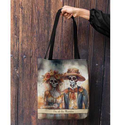 Sugar Skull Sweetheart, op maat Tote Bag