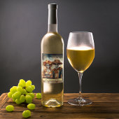 Sugar Skull Sweetheart, op maat Wijn Etiket