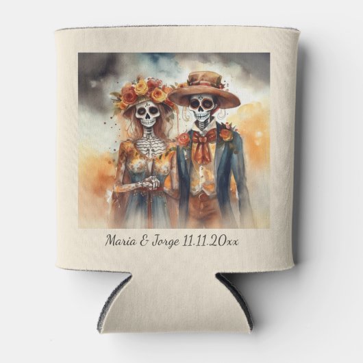 Sugar Skull Sweethearts, op maat Blikjeskoeler (Voorkant)