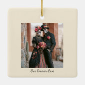 Sugar Skull Sweethearts, op maat Keramisch Ornament (Achterkant)