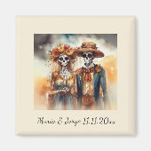 Sugar Skull Sweethearts, op maat Magneet (Voorkant)