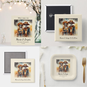 Sugar Skull Sweethearts, op maat Magneet