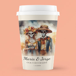 Sugar Skull Sweethearts, op maat Papieren Bekers