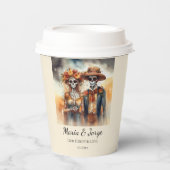 Sugar Skull Sweethearts, op maat Papieren Bekers (Voorkant)