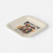 Sugar Skull Sweethearts, op maat Papieren Bordje (Gebogen)