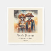 Sugar Skull Sweethearts, op maat Servet (Voorkant)