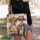 Sugar Skull Sweethearts, op maat Tote Bag